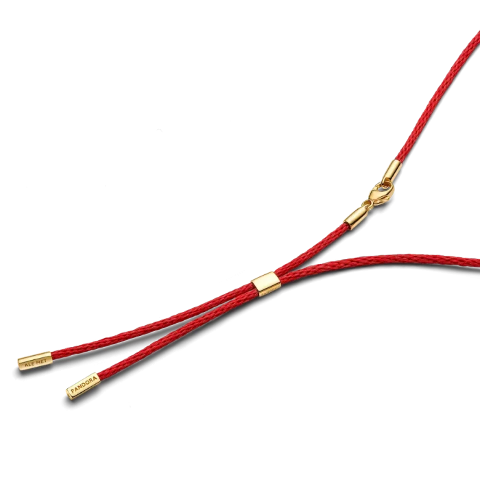 Pandora Talisman Red Recycled Polyester Cord Necklace - Image 2