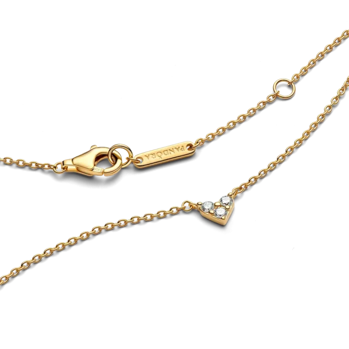 Triple Stone Heart Collier Necklace - Image 6