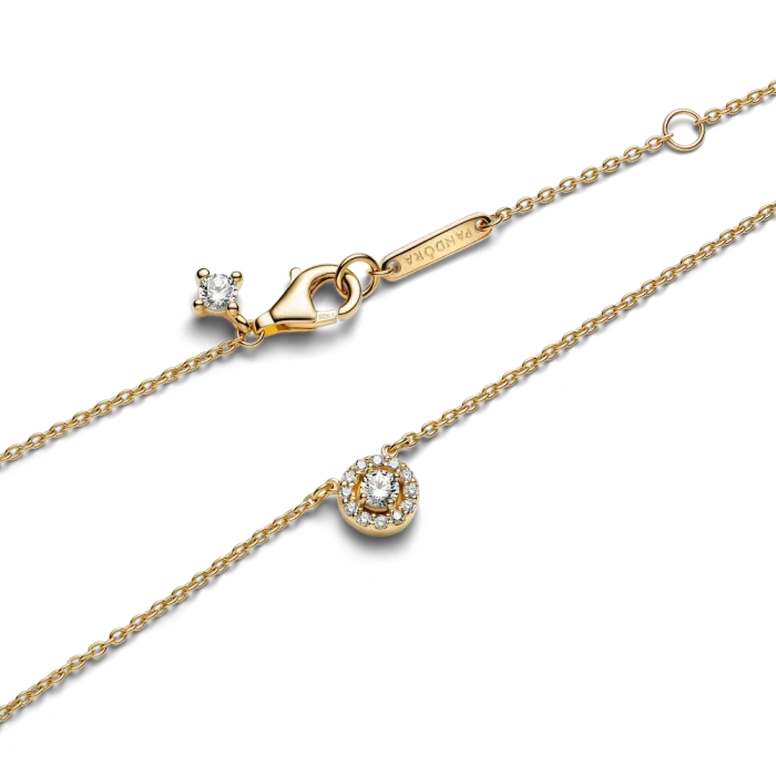 Golden Pave Halo Jewelry Set - Image 14