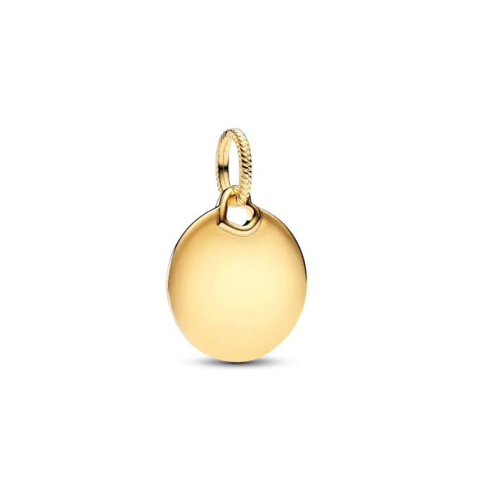 Engravable Round Tag Dangle Charm Bracelet Set - Image 2