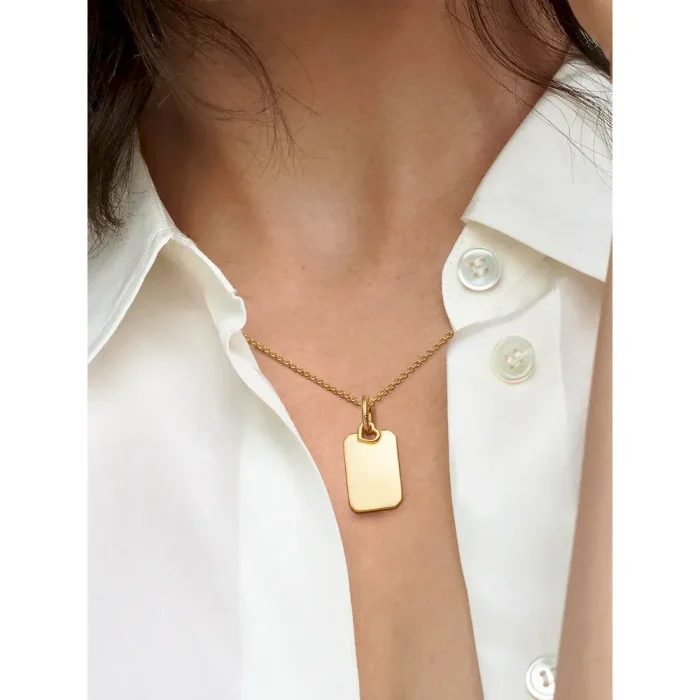 Engravable Rectangle Tag Pendant - Image 2