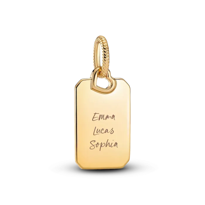 Engravable Rectangle Tag Pendant - Image 4