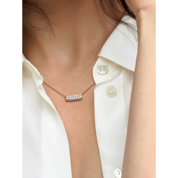 Pandora Timeless Pavé Double-row Bar Collier Necklace - Image 2