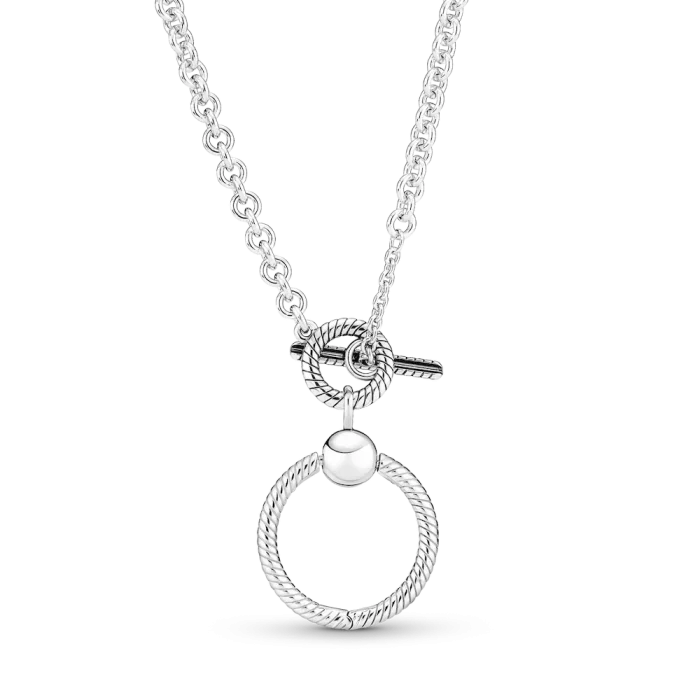 FINAL SALE - Pandora Moments O Pendant T-bar Necklace - Image 5