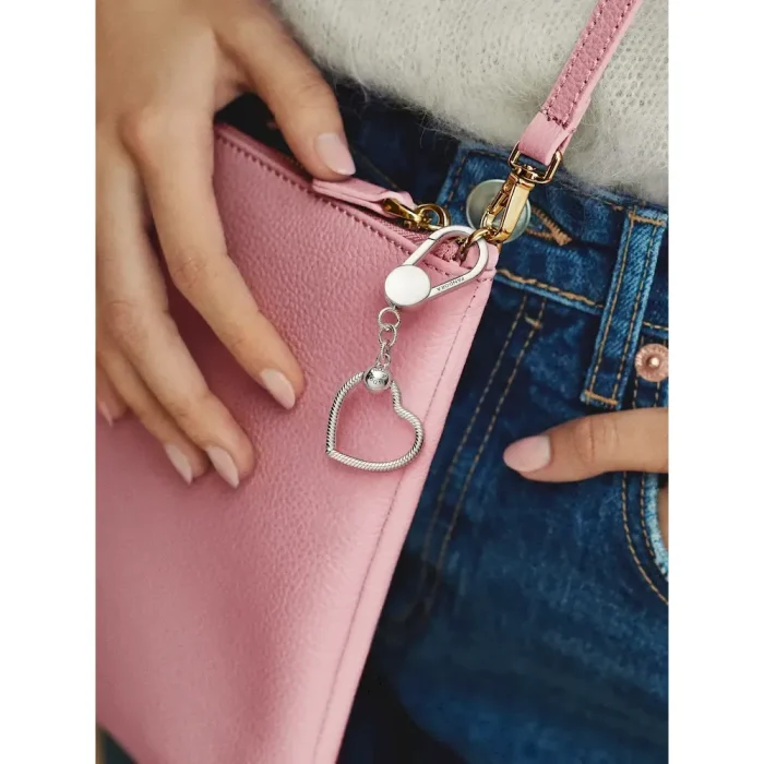 FINAL SALE - Pandora Moments Small Heart Bag Charm Holder - Image 2