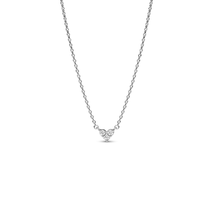 Triple Stone Heart Necklace and Earrings Set - Image 3