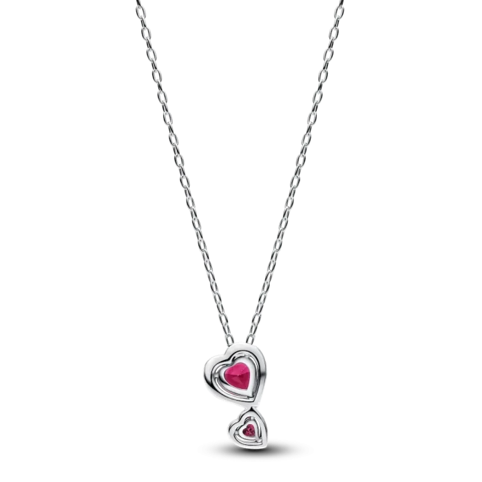 Red Halo Hearts Pendant Necklace - Image 5