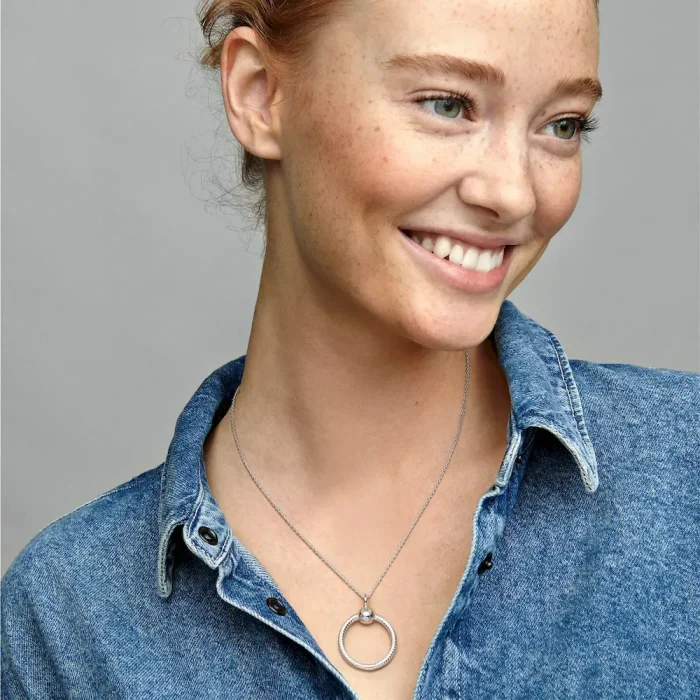 April Birthstone Eternity Circle O Pendant Set - Image 10