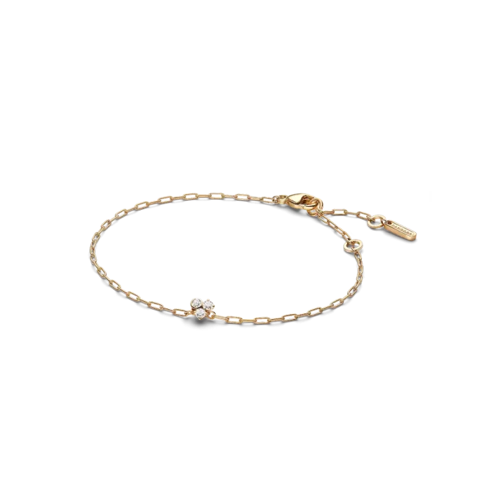 Lab-Grown Diamond Cluster Paperclip Necklace & Bracelet Set - Image 3