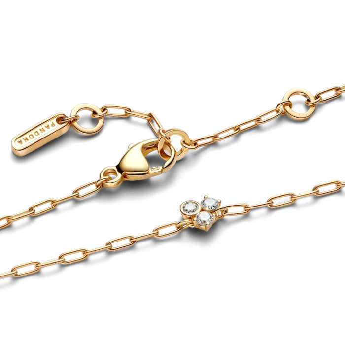 Lab-Grown Diamond Cluster Paperclip Necklace & Bracelet Set - Image 11