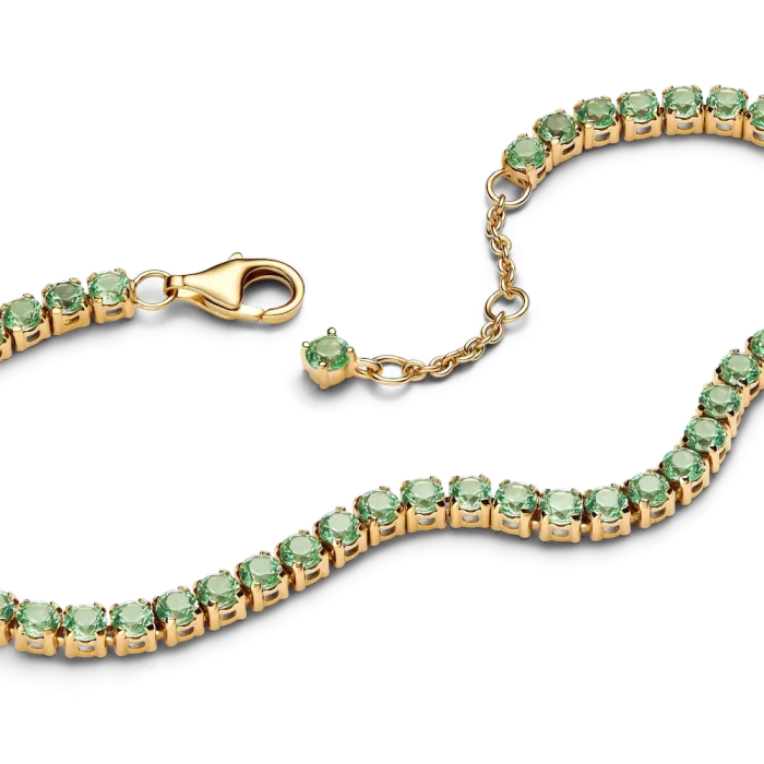 Sparkling Green Tennis Bracelet - Image 5