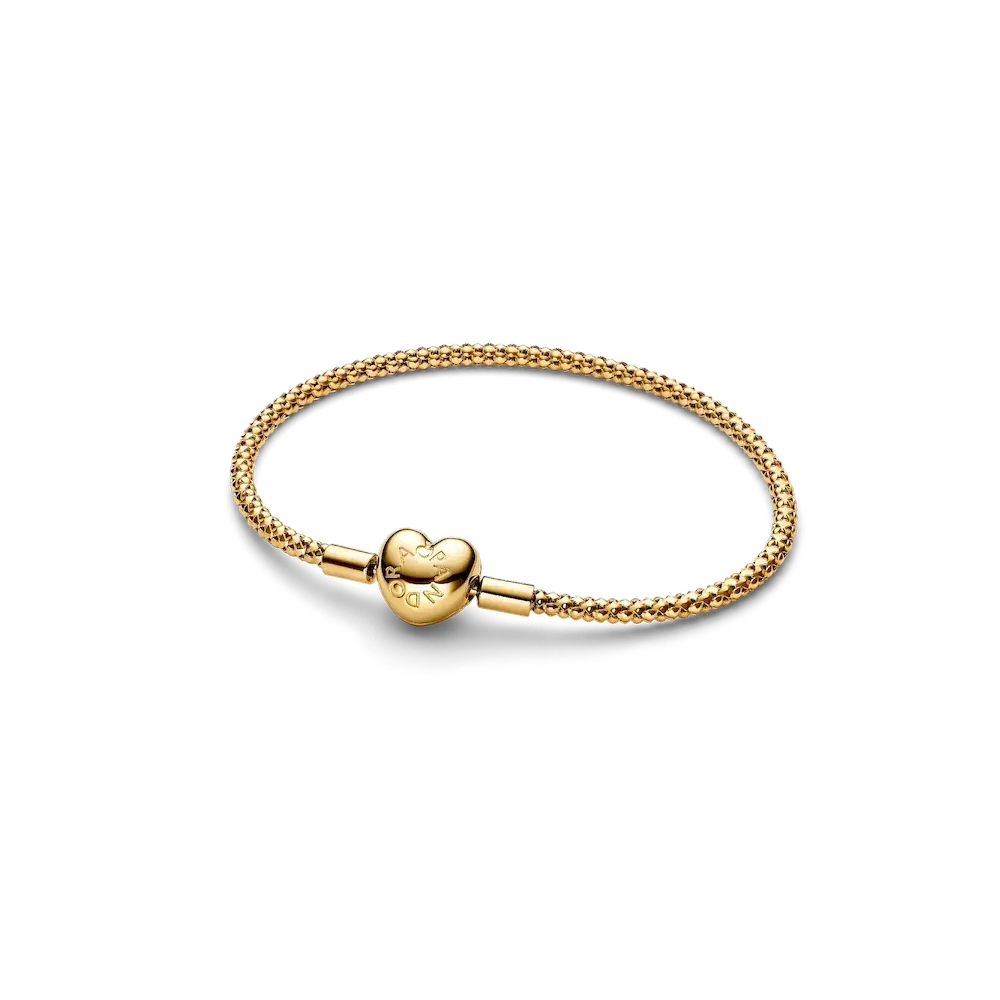 Heart Clasp Studded Chain Bracelet
