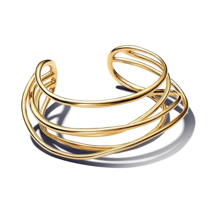 Organically Shaped Wired Open Bangle - Image 6