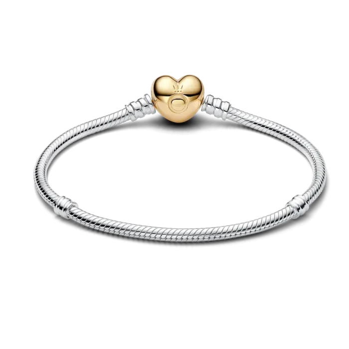 Heart Clasp Snake Chain Bracelet - Image 4