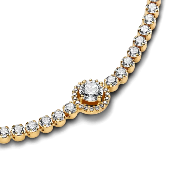 Sparkling Halo Tennis Bracelet - Image 4