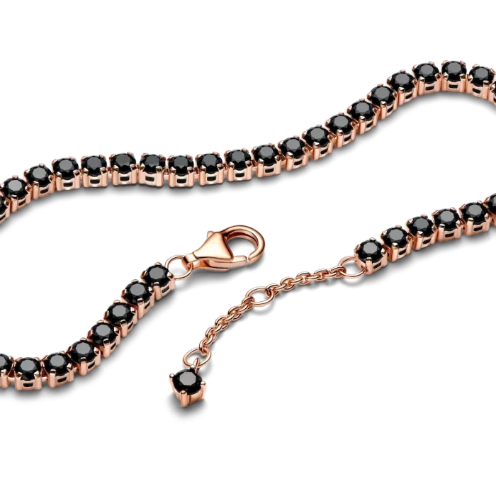 Black Sparkling Tennis Bracelet - Image 6