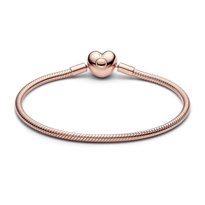 Pandora Moments Heart Clasp Snake Chain Bracelet - Image 5
