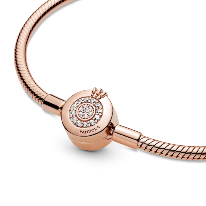 Pandora Moments Sparkling Crown O Snake Chain Bracelet - Image 4