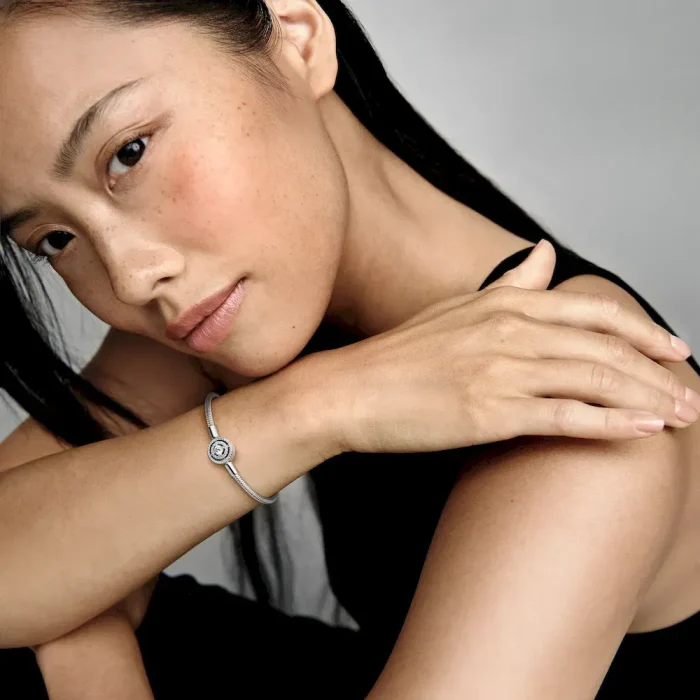 Pandora Moments Halo Snake Chain Bracelet - Image 4