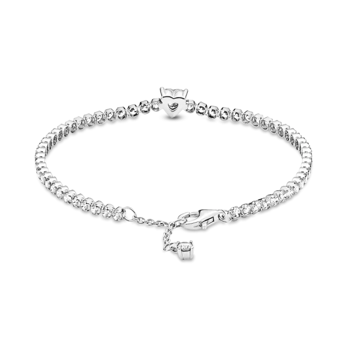 Sparkling Heart Tennis Bracelet - Image 4
