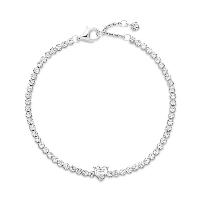 Sparkling Heart Tennis Bracelet - Image 5