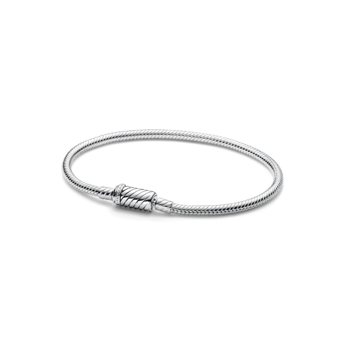 Easy-Close Magnetic Clasp Snake Chain Bracelet - Image 2