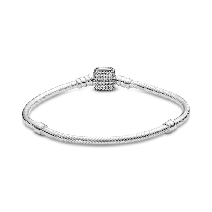 Pandora Moments Sparkling Pavé Clasp Snake Chain Bracelet - Image 5