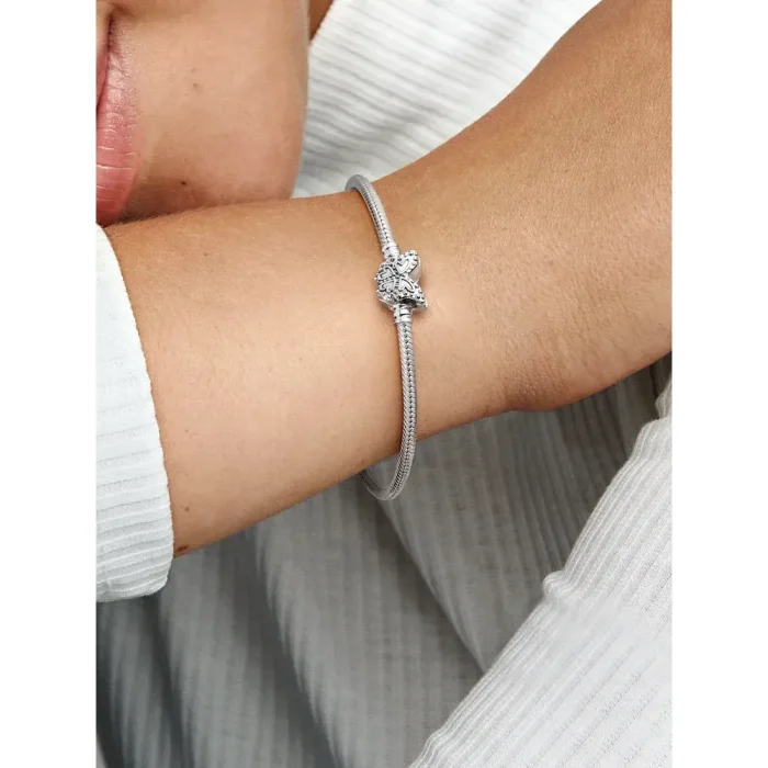Pandora Moments Butterfly Clasp Snake Chain Bracelet - Image 2