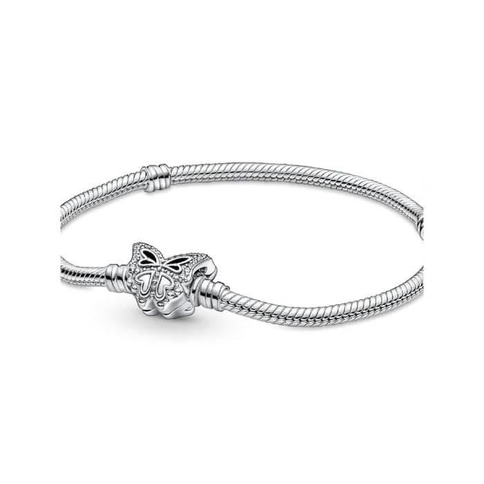 Pandora Moments Butterfly Clasp Snake Chain Bracelet - Image 2