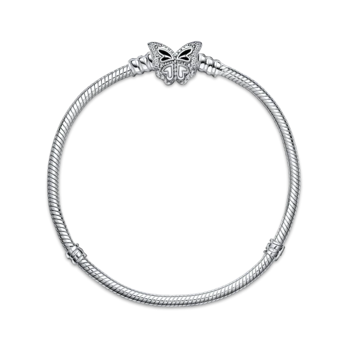 Pandora Moments Butterfly Clasp Snake Chain Bracelet - Image 6