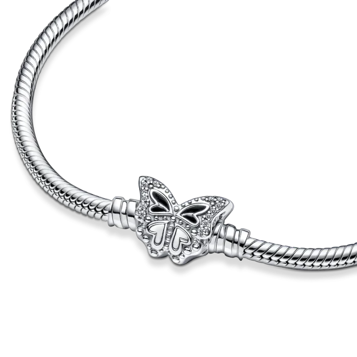 Pandora Moments Butterfly Clasp Snake Chain Bracelet - Image 5