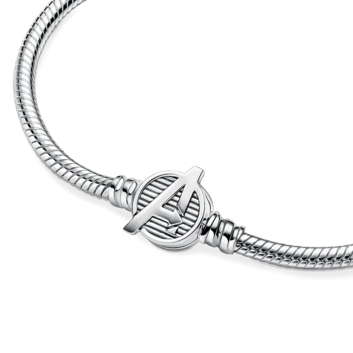 Pandora Moments Marvel The Avengers Logo Clasp Snake Chain Bracelet - Image 6