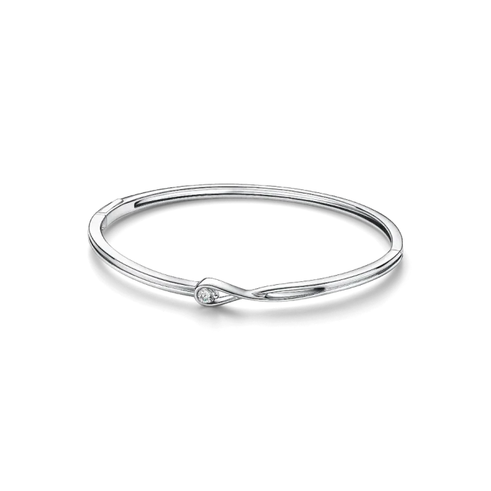 Pandora Infinite Sterling Silver Lab-grown Diamond Bangle - Image 2