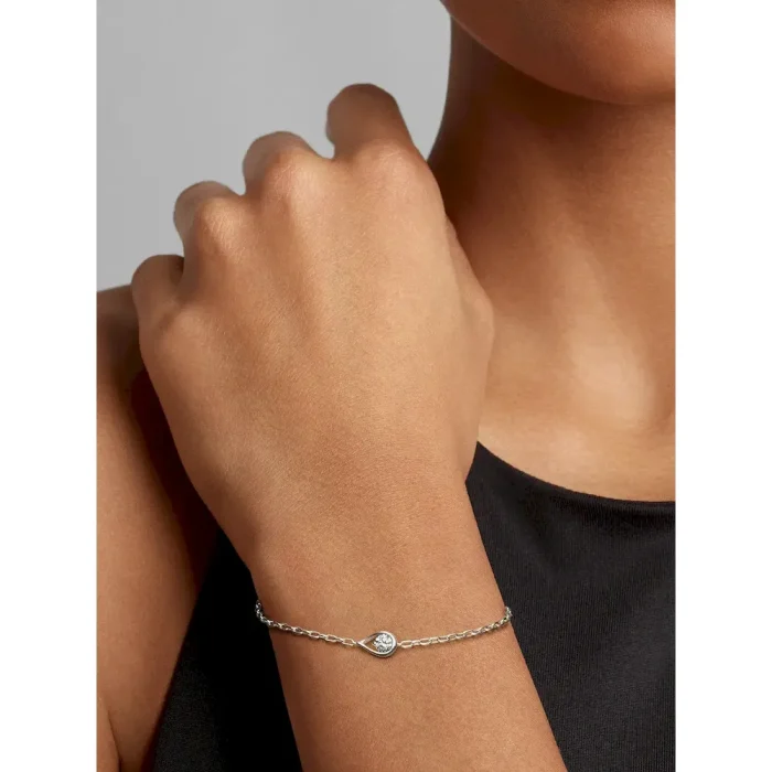 Pandora Infinite Sterling Silver Lab-grown Diamond Chain Bracelet - Image 3