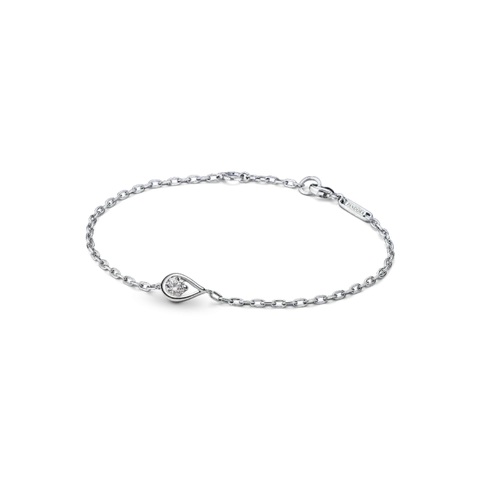 Pandora Infinite Sterling Silver Lab-grown Diamond Chain Bracelet - Image 2