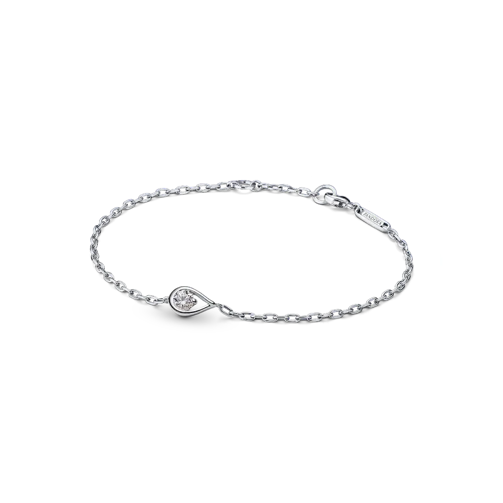 Pandora Infinite Sterling Silver Lab-grown Diamond Chain Bracelet