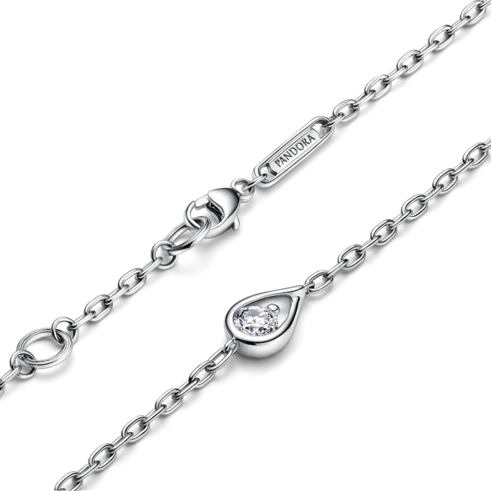 Pandora Infinite Sterling Silver Lab-grown Diamond Chain Bracelet - Image 4