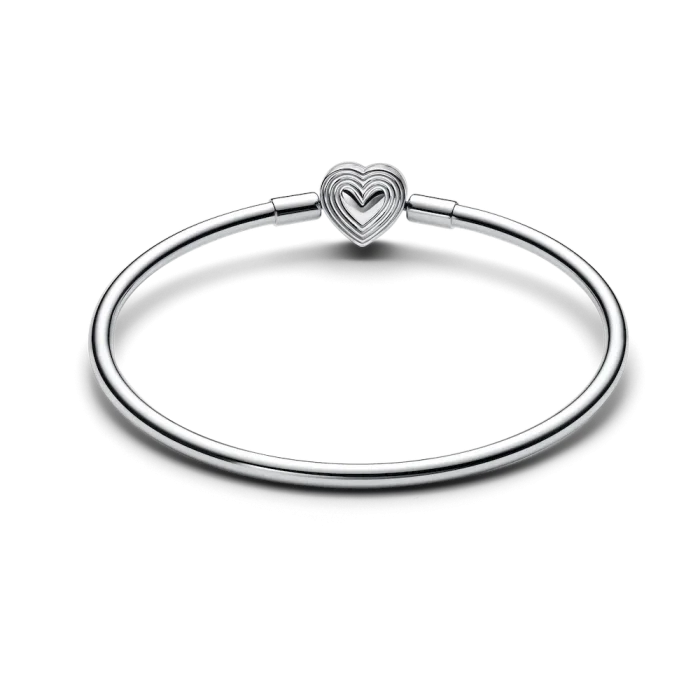 Radiating Heart Clasp Bangle - Image 4
