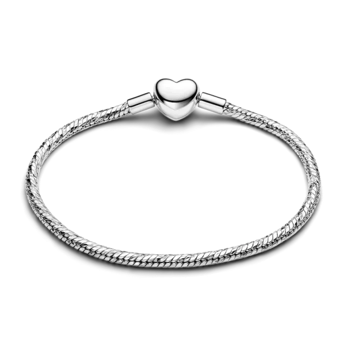 Heart Clasp Faceted Snake Chain Bracelet - Image 15