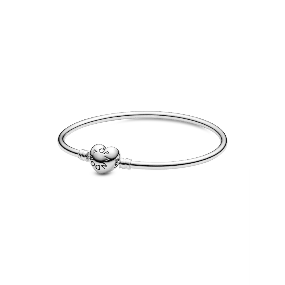 Pandora Moments Heart Clasp Bangle
