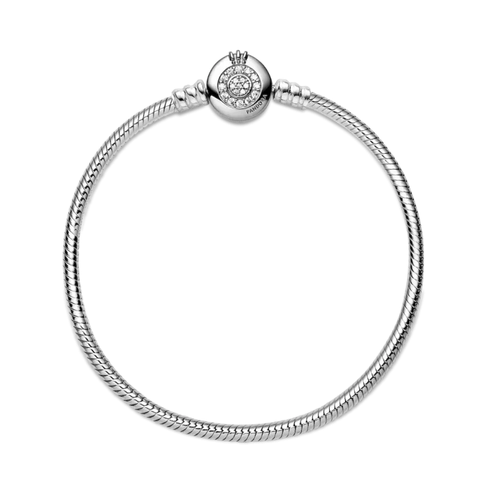 Pandora Moments Sparkling Crown O Snake Chain Bracelet - Image 6