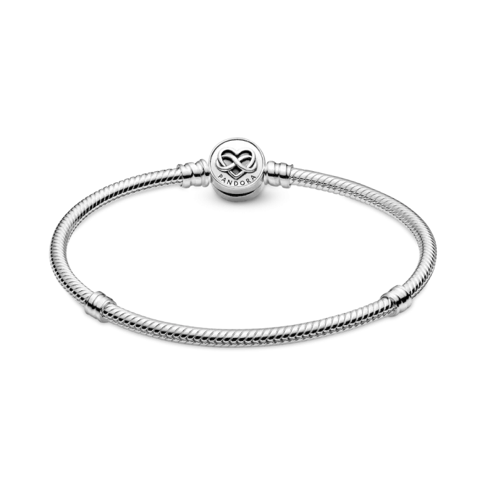 FINAL SALE - Pandora Moments Heart Infinity Clasp Snake Chain Bracelet - Image 6