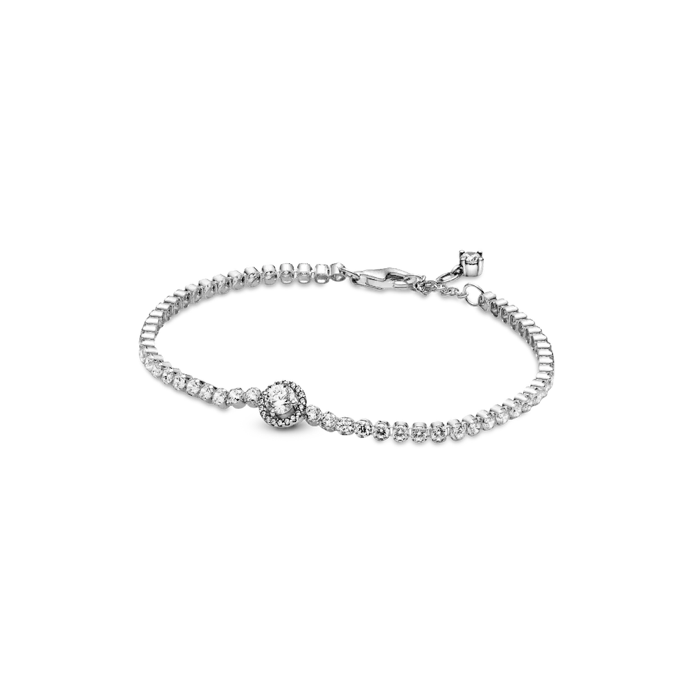Sparkling Halo Tennis Bracelet