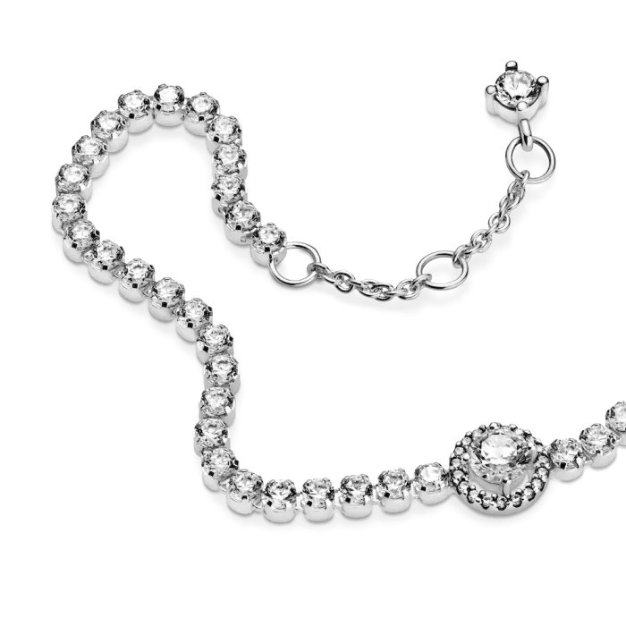 Sparkling Halo Tennis Bracelet - Image 5