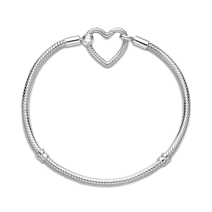 Pandora Moments Heart Closure Snake Chain Bracelet - Image 5