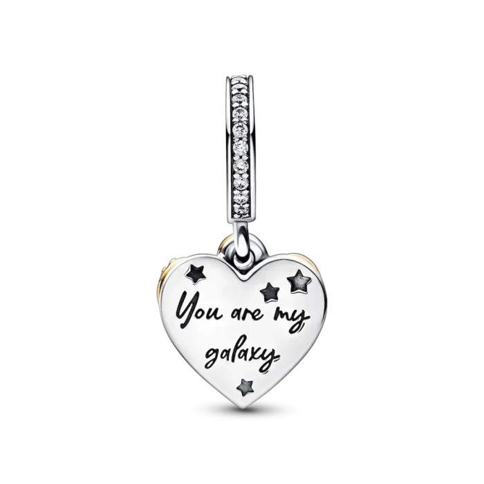 Shooting Star Hearts Double Dangle Charm - Image 4