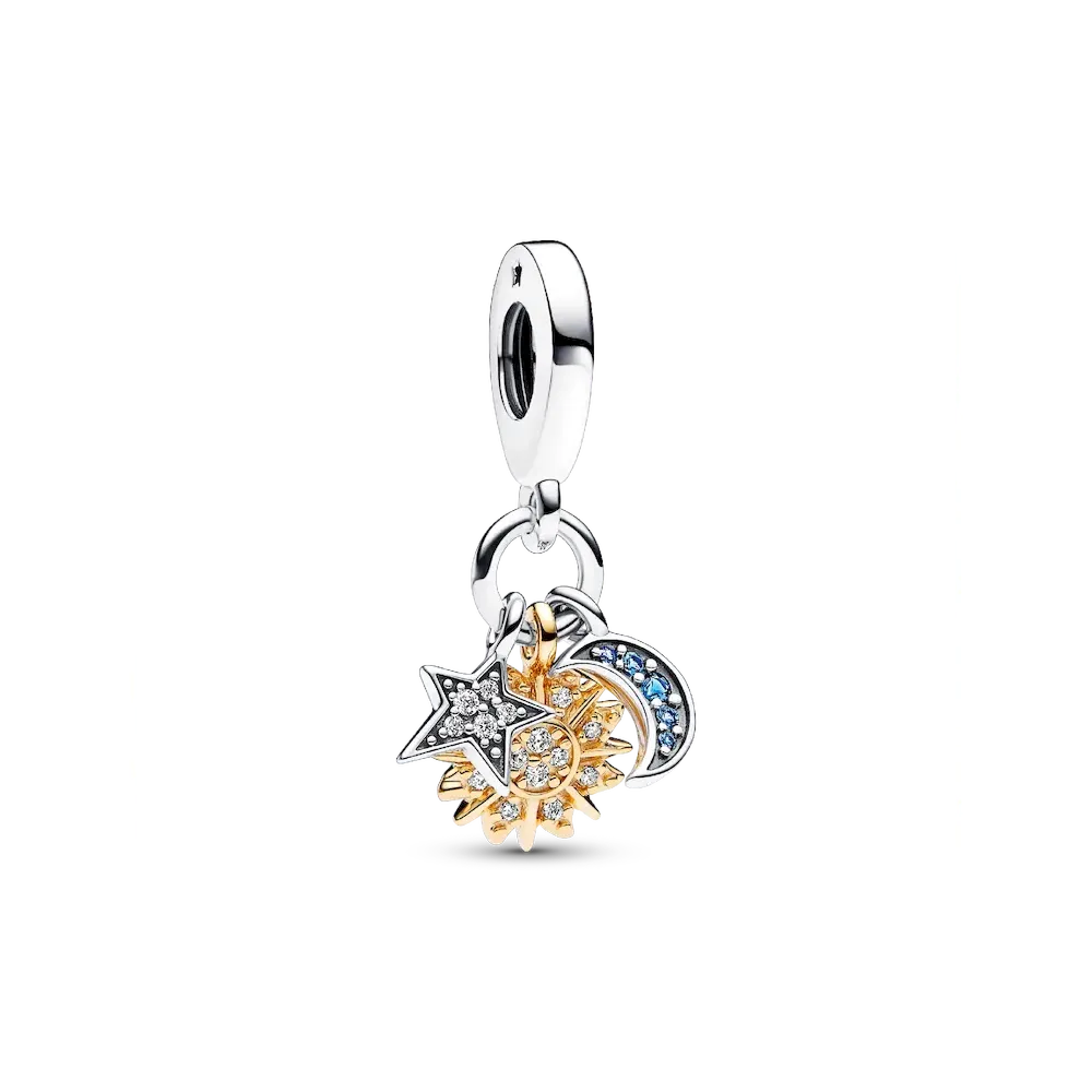 Two-tone Celestial Triple Dangle Charm
