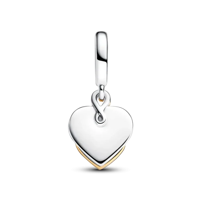 Lab-grown Diamond Engravable Mom Double Dangle Charm - Image 8