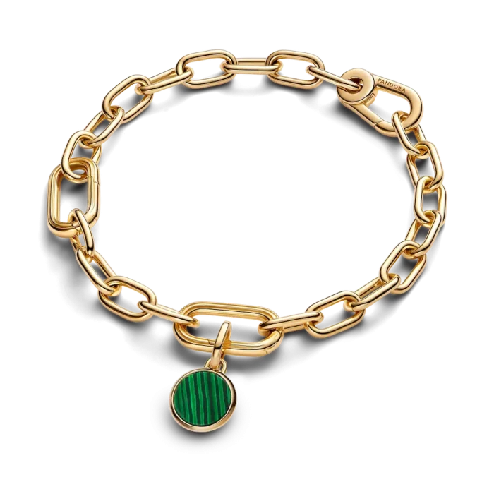 Green Engravable Mini Medallion Charm Necklace Set - Image 13