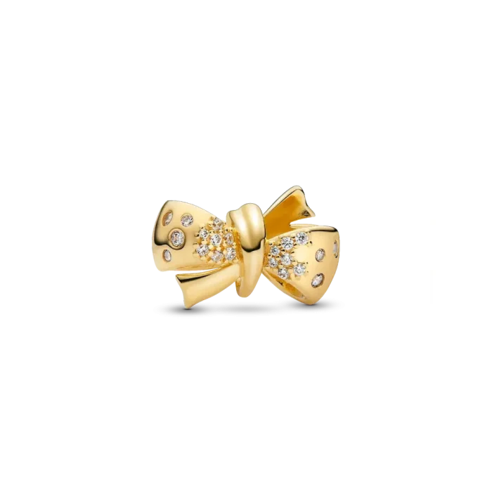Gold Sparkling Bow Bracelet Set - Image 2